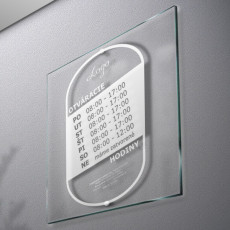 Nálepky: Označenie prevádzky - otváracie hodiny