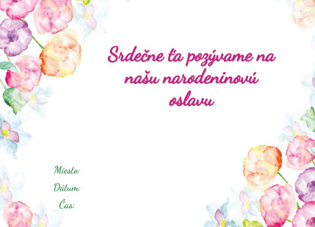 Pozvánky na oslavu - Šablóna ID 12625