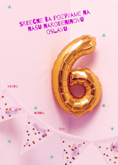 Pozvánky na oslavu - Šablóna ID 12646