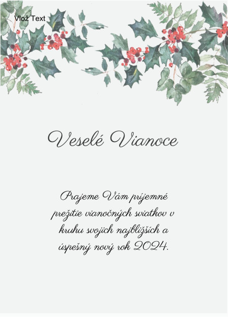 Vianočné a novoročné pozdravy - Šablóna ID 12958