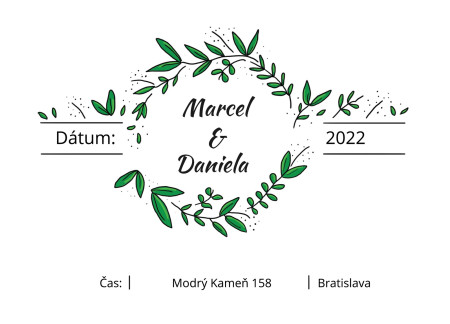 Svadobné oznámenia - Šablóna ID 13115
