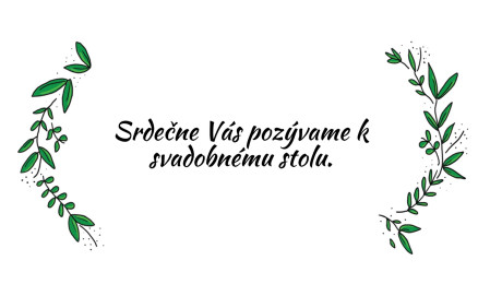 Pozvánky k svadobnému stolu - Šablóna ID 13127