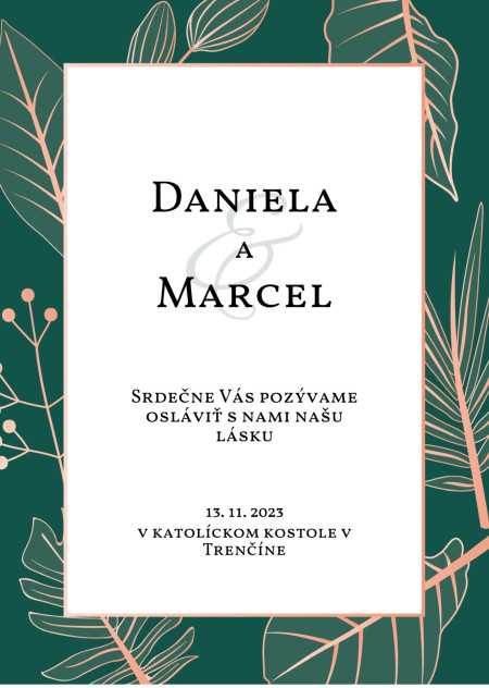 Svadobné oznámenia - Šablóna ID 13175