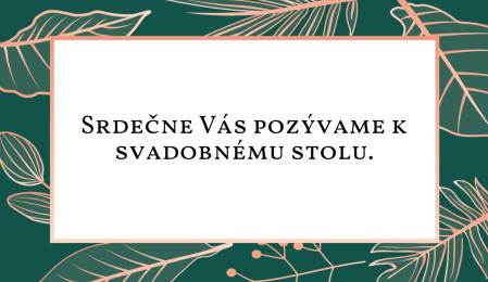 Pozvánky k svadobnému stolu - Šablóna ID 13187