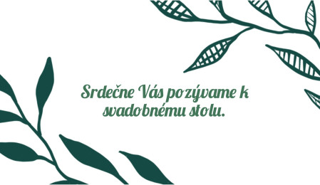 Pozvánky k svadobnému stolu - Šablóna ID 13193