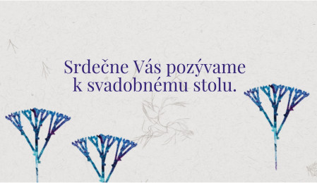 Pozvánky k svadobnému stolu - Šablóna ID 13199