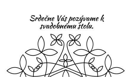 Pozvánky k svadobnému stolu - Šablóna ID 13205