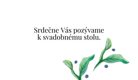 Pozvánky k svadobnému stolu - Šablóna ID 13214
