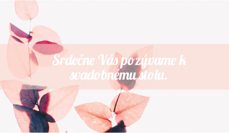 Pozvánky k svadobnému stolu - Šablóna ID 13217