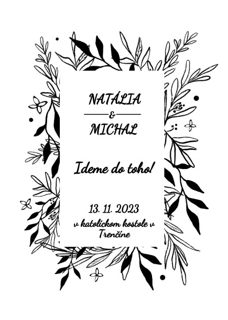 Svadobné oznámenia - Šablóna ID 13325