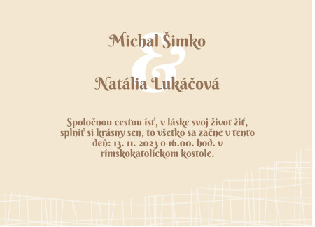 Svadobné oznámenia - Šablóna ID 13368