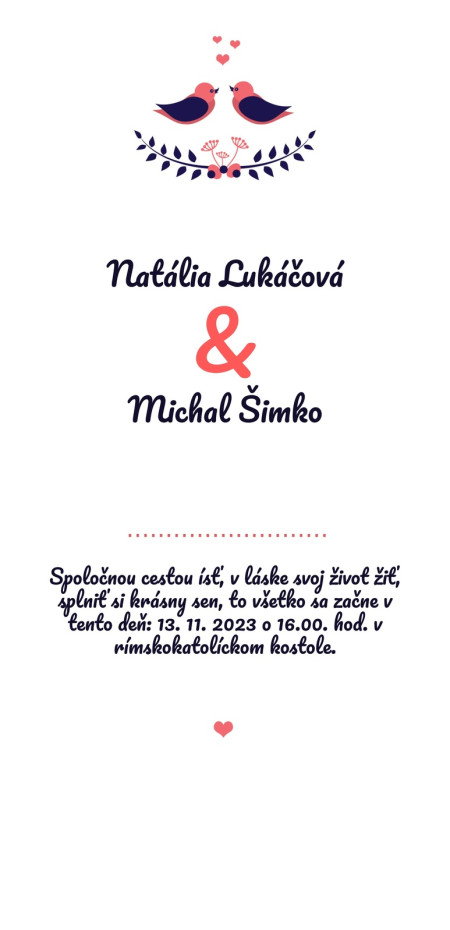 Svadobné oznámenia - Šablóna ID 13401