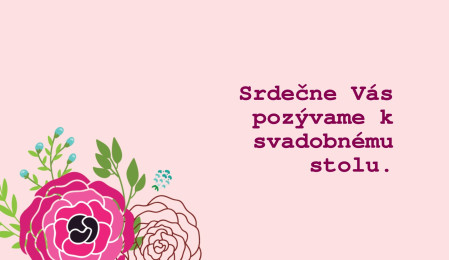 Pozvánky k svadobnému stolu - Šablóna ID 13485