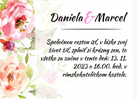 Svadobné oznámenia - Šablóna ID 13491