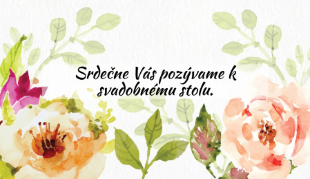 Pozvánky k svadobnému stolu - Šablóna ID 13500