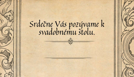 Pozvánky k svadobnému stolu - Šablóna ID 13529