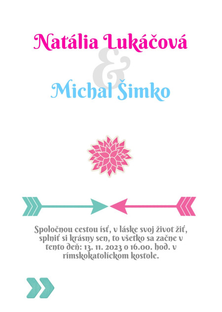 Svadobné oznámenia - Šablóna ID 13535