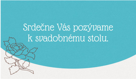 Pozvánky k svadobnému stolu - Šablóna ID 13577