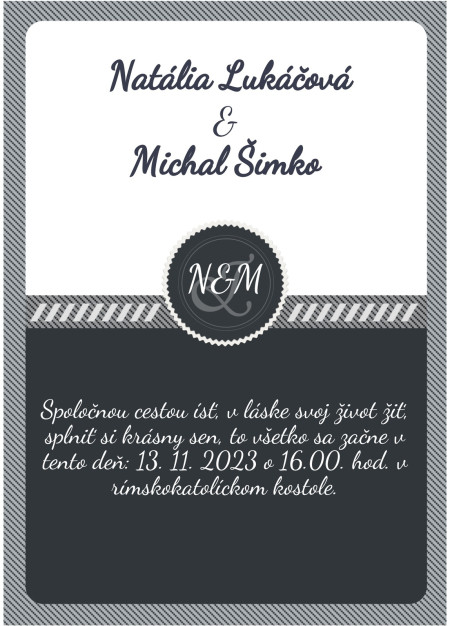 Svadobné oznámenia - Šablóna ID 13583