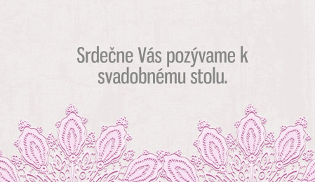 Pozvánky k svadobnému stolu - Šablóna ID 13607