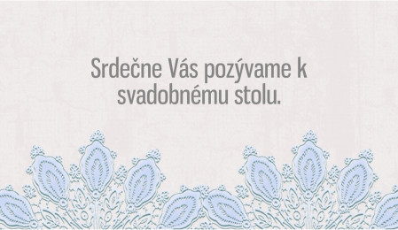 Pozvánky k svadobnému stolu - Šablóna ID 13622