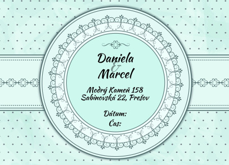 Svadobné oznámenia - Šablóna ID 13643