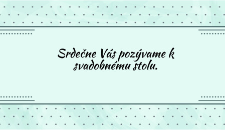 Pozvánky k svadobnému stolu - Šablóna ID 13652