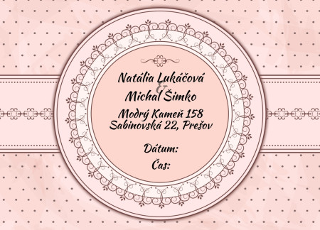 Svadobné oznámenia - Šablóna ID 13658