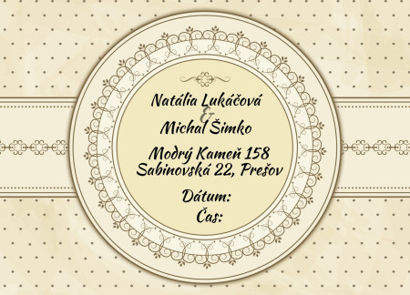 Svadobné oznámenia - Šablóna ID 13688