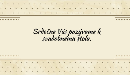Pozvánky k svadobnému stolu - Šablóna ID 13697