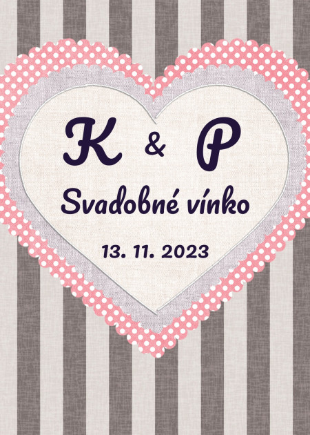 Svadobné etikety na fľaše - Šablóna ID 13706