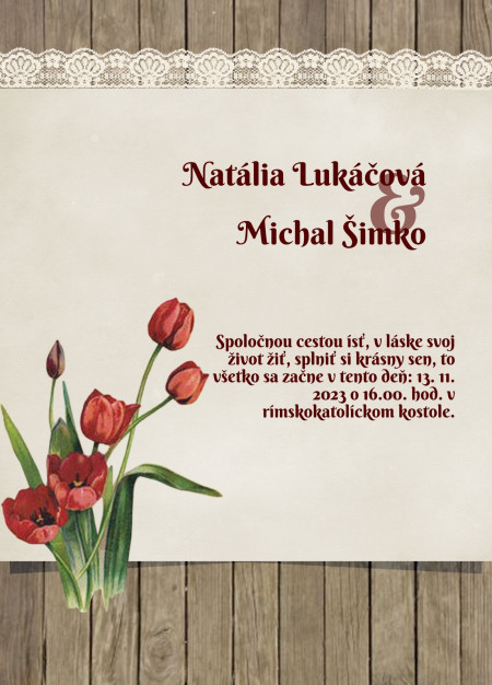 Svadobné oznámenia - Šablóna ID 13718