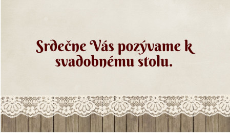 Pozvánky k svadobnému stolu - Šablóna ID 13727