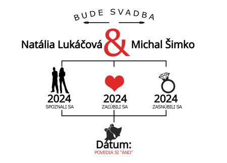 Svadobné oznámenia - Šablóna ID 13733