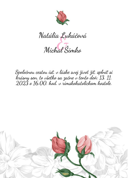 Svadobné oznámenia - Šablóna ID 13736