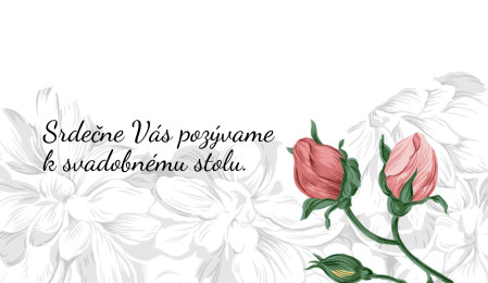 Pozvánky k svadobnému stolu - Šablóna ID 13745