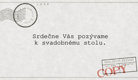 Pozvánky k svadobnému stolu - Šablóna ID 13762