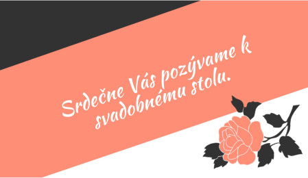 Pozvánky k svadobnému stolu - Šablóna ID 13792