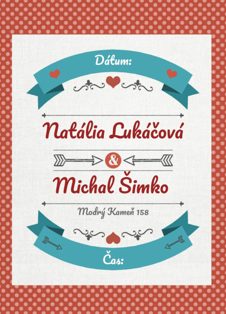 Svadobné oznámenia - Šablóna ID 13798