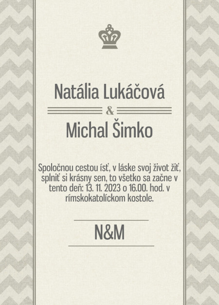 Svadobné oznámenia - Šablóna ID 13813