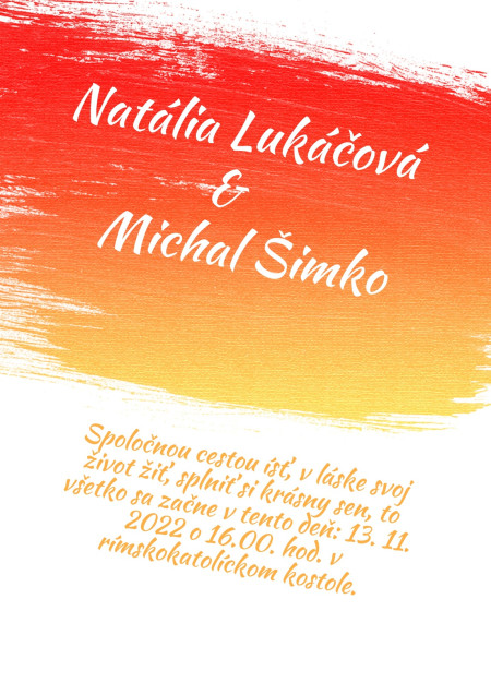 Svadobné oznámenia - Šablóna ID 13858