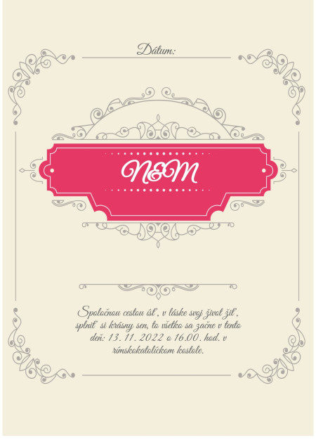 Svadobné oznámenia - Šablóna ID 13873