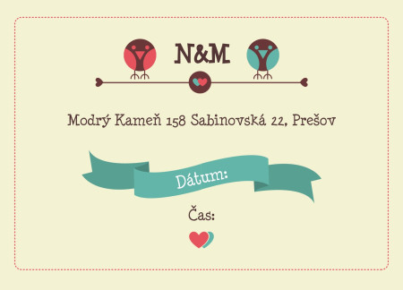 Svadobné oznámenia - Šablóna ID 13948