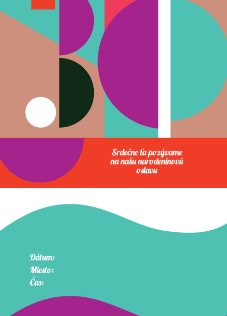 Pozvánky na oslavu - Šablóna ID 14182