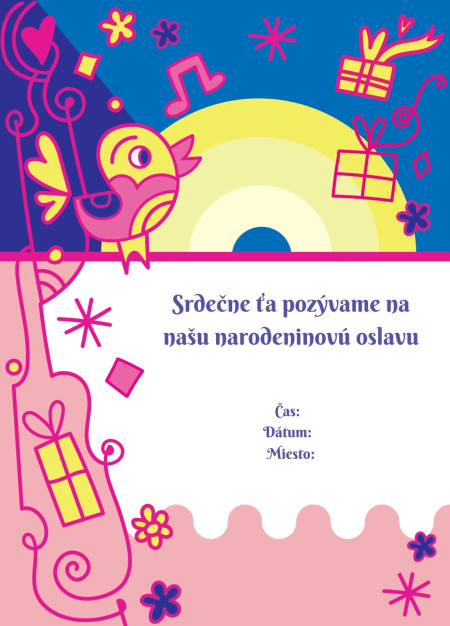 Pozvánky na oslavu - Šablóna ID 16914