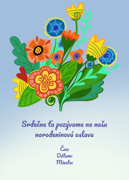 Pozvánky na oslavu - Šablóna ID 16934