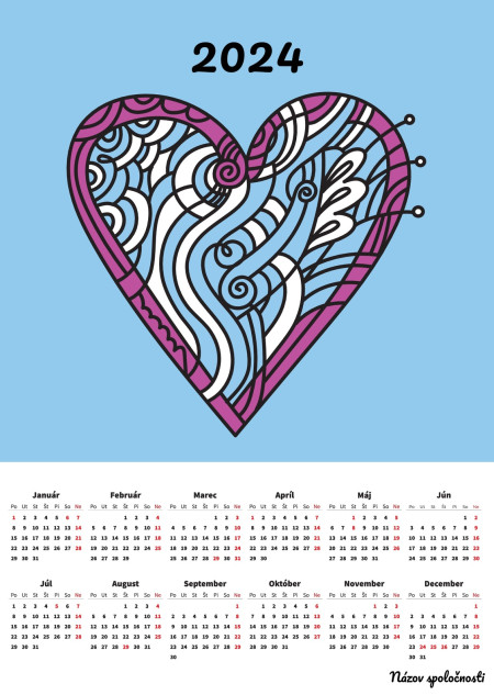 Plagátové kalendáre - Šablóna ID 18351