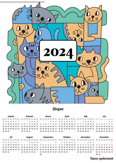 Plagátové kalendáre - Šablóna ID 18375