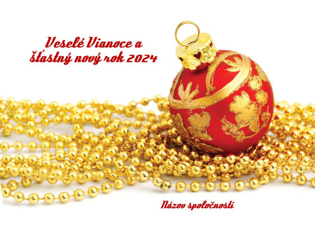 Vianočné a novoročné pozdravy - Šablóna ID 708