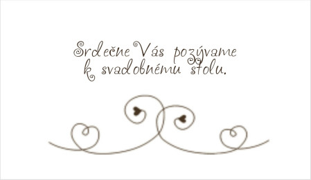 Pozvánky k svadobnému stolu - Šablóna ID 8531